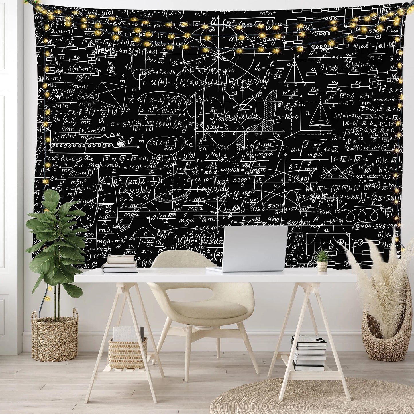 Math Equation Tapestry Mathematics Formula Tapestries for Kids Boys Girls Students Educational Wall Hangings Child Room Decor