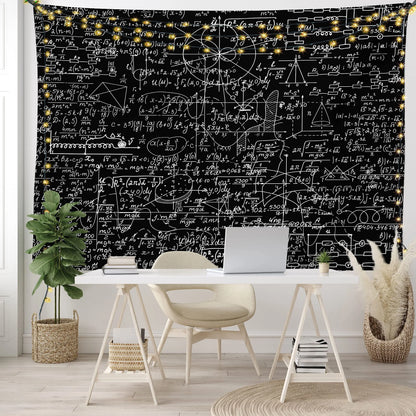 Math Equation Tapestry Mathematics Formula Tapestries for Kids Boys Girls Students Educational Wall Hangings Child Room Decor
