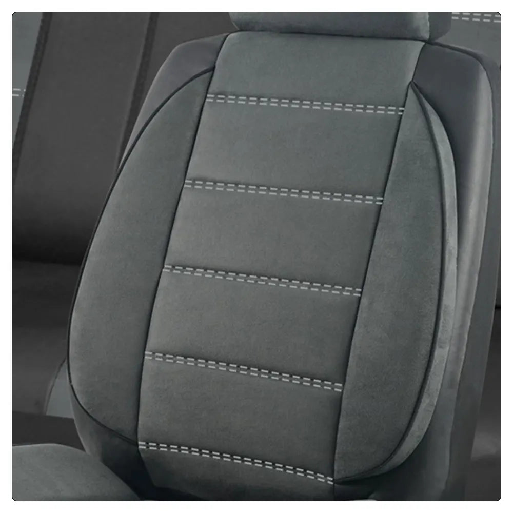 AUTOKING Universal Car Seat Covers Side Stereo Modeling Leather Fluff Car Seat Covers Fit For Most Car Accessories Interior