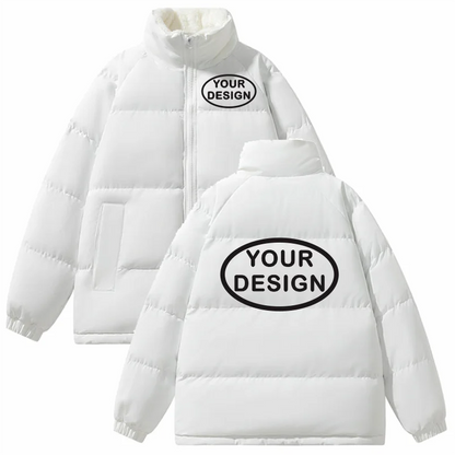 New Men's Parker Coat Logo Customized Printed Warm Casual Jacket Thickened Winter Coat Down Jacket Solid Color Fashion Jacket