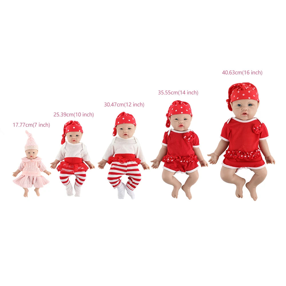 IVITA High Quality 5 Sizes Choices Silicone Reborn Doll Wholesale Fashion Baby Girl Toys Lifelike Newborn Baby Painted Soft Doll