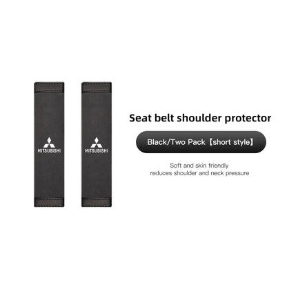 2Pcs Car Seat Belt Cover Shoulder Protector Auto Accessories For Mitsubishi Eclipse Lancer Outlander Pajero Ralliart Star Mirage
