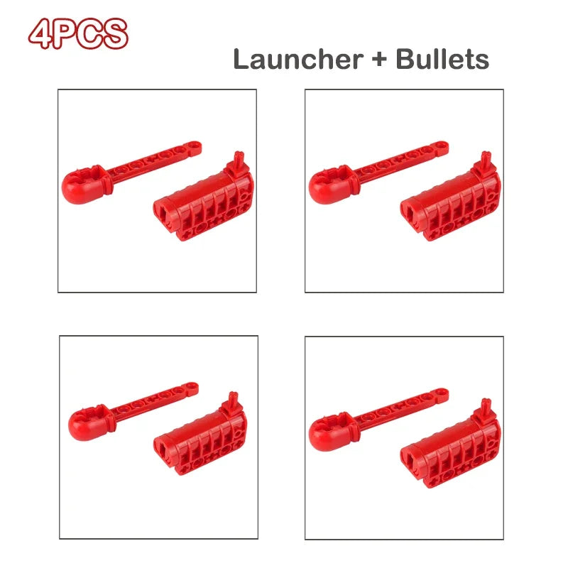 MOC Launcher+Bullet Set Technical Blocks Parts Shooter Games Soft Arrow 57029c01+57028 DIY Toys Model MOC Bricks Accessories