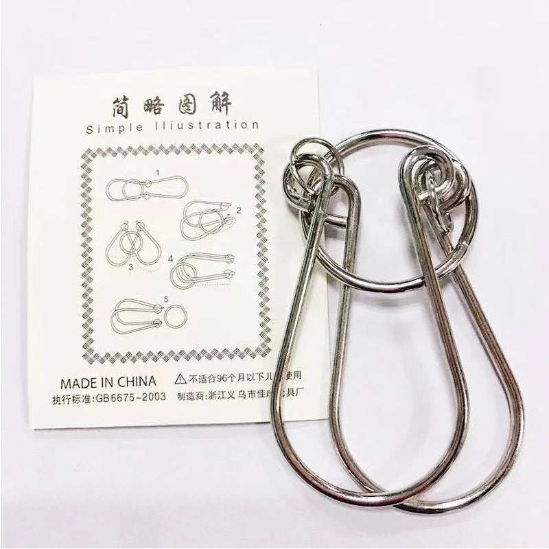 Creative Horseshoe Puzzle Lock Classic IQ Metal Brain Teasers Magic Rings Puzzles Game For Adults Children Unique Gift