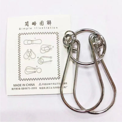 Creative Horseshoe Puzzle Lock Classic IQ Metal Brain Teasers Magic Rings Puzzles Game For Adults Children Unique Gift