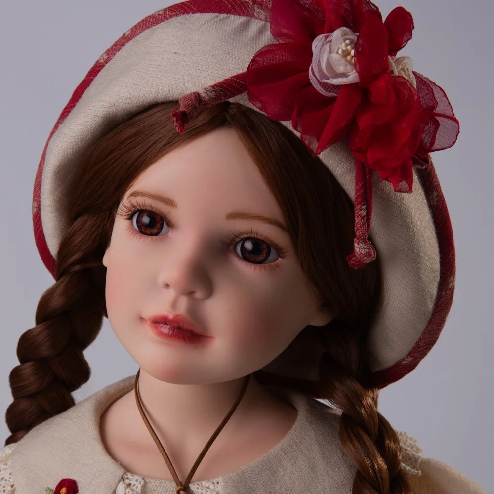 Cloveray 28 inch Large Size Original Realistic Vinyl Doll Retro Vinyl Cloth Body Doll High Quality Handmade Collectible Art Gift