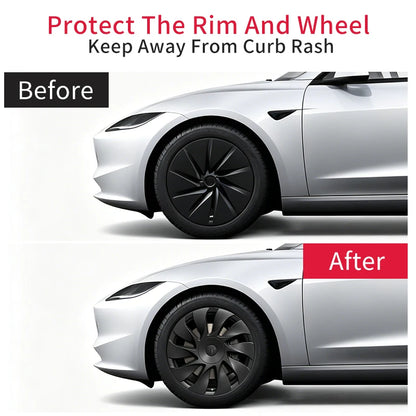 4PCS Hubcaps for Tesla Model 3 Highland 2026 Standard 18Inch Full Rim Covers Replacement Wheel Cover Accessories Only for Standa