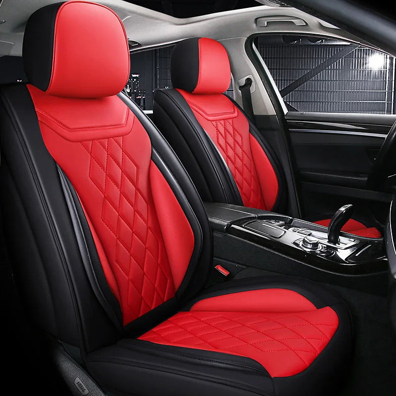 Universal Five-Seater Car Seat Covers Premium Leather Four Seasons Suitable for Most Cars SUVs Off-Road Vehicles