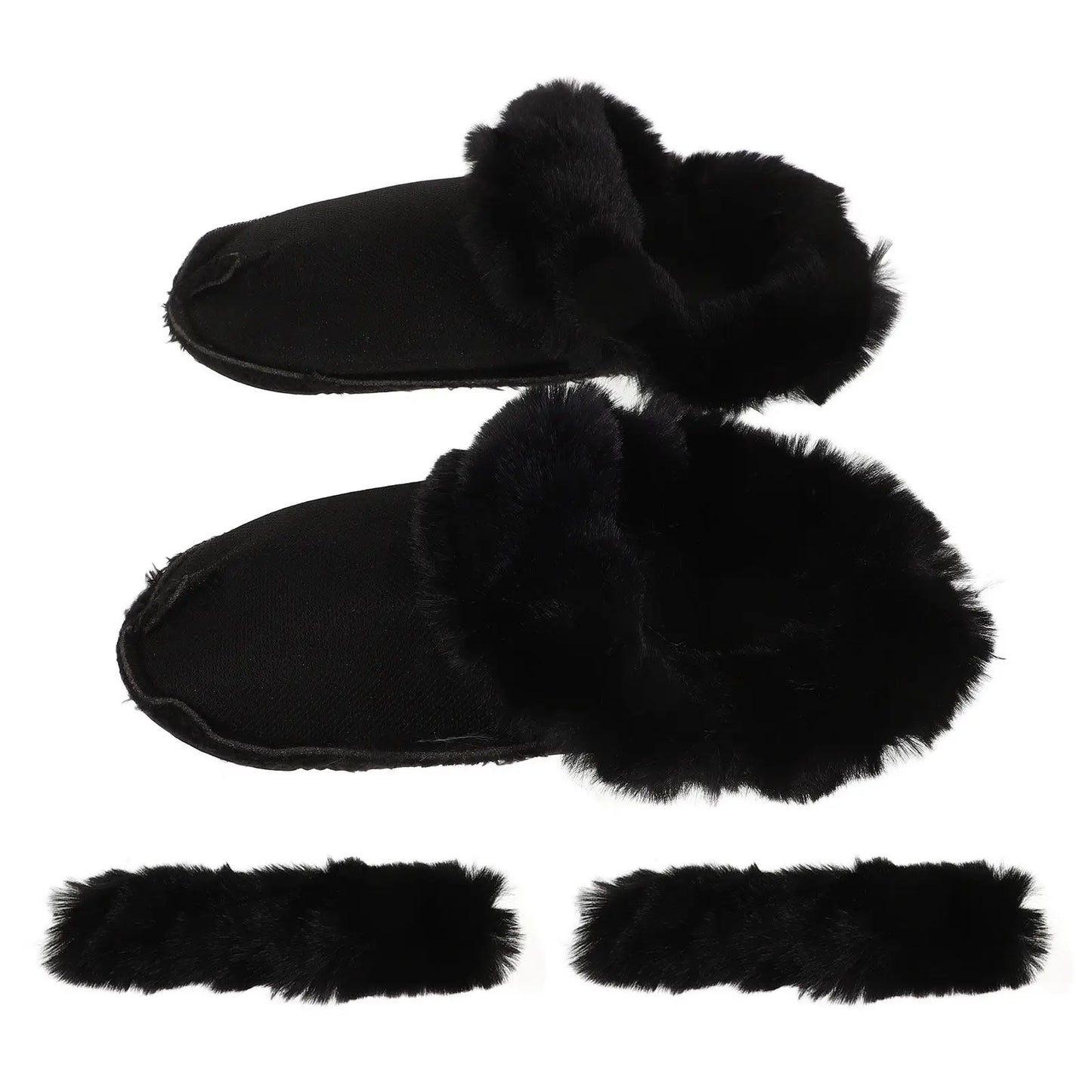 1Set Hole Shoe Inserts Winter Warm Shoe Liners Soft Thick Fabric Detachable Removable Winter Insoles Replacement Size 40-41