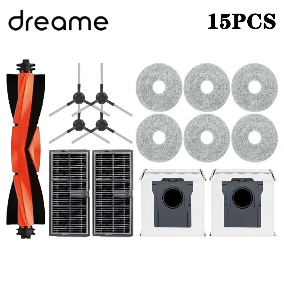 Dreame L40 Ultra AE / L40 Ultra CE Robot Vacuum Spare Parts Main Side Brushes Mop Cloths HEPA Filters Dust Bags Accessories