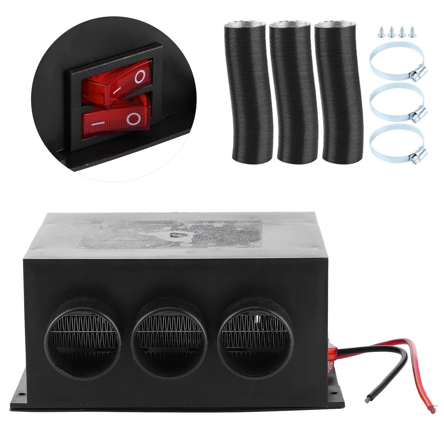 12V Car Heater 3 Hole Portable Winter Heating Warmer  Defroster Fog Removing Auto Interior Accessories Car Demister