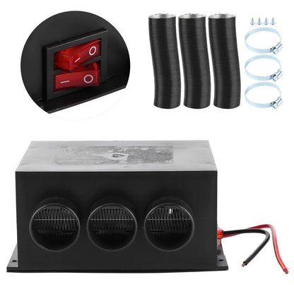 12V Car Heater 3 Hole Portable Winter Heating Warmer  Defroster Fog Removing Auto Interior Accessories Car Demister