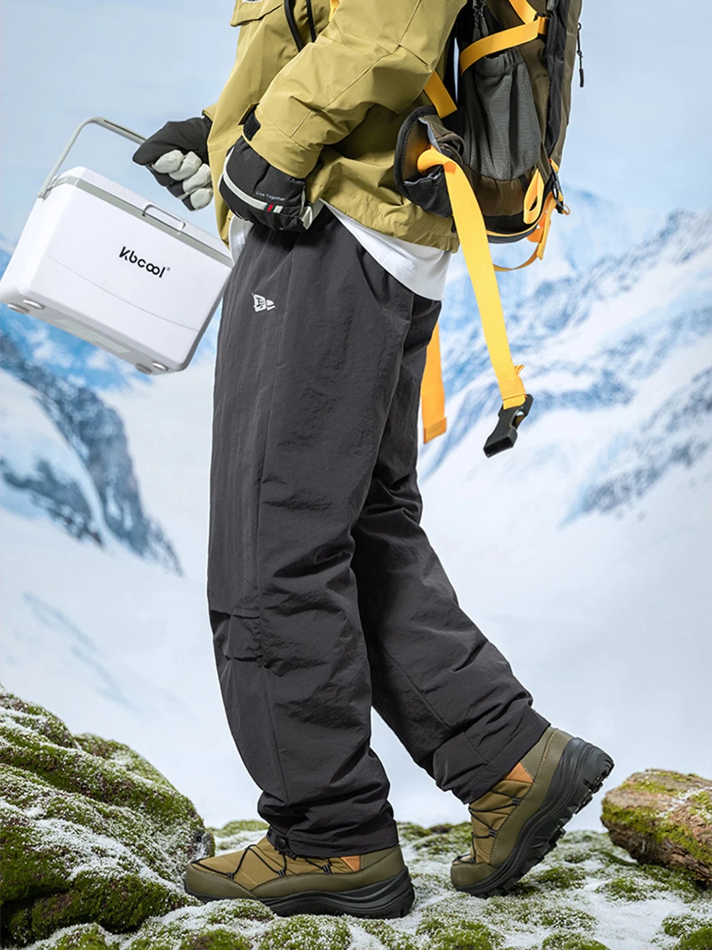Thickened down Cotton Trousers for Men Winter Outdoor Snow Skiing Windproof Waterproof Warm Straight Leg Pants Youth Casual