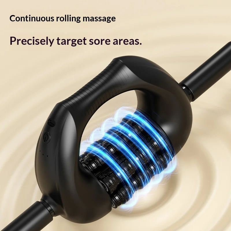 Rechargeable Electric Percussive Massager 5-Speed Powerful Deep Tissue Rolling Stick for Body Muscle Recovery And Fatigue Relief