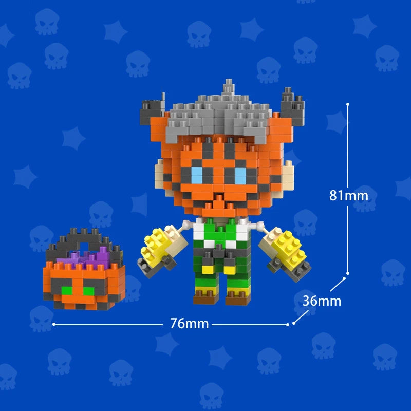 Mini Anime Brawl Stars Figures Pack Fashion Original Decorations Cartoon Heroes Model Dolls Boys Christmas Gifts Collectible