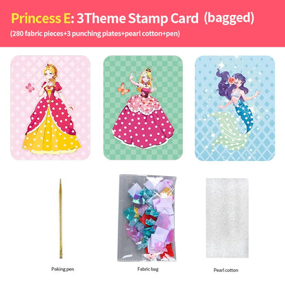 Poke Fun Dream Princess Girl Creative Handmade DIY Dressing Sticker Toy for Parent-Child Crafting