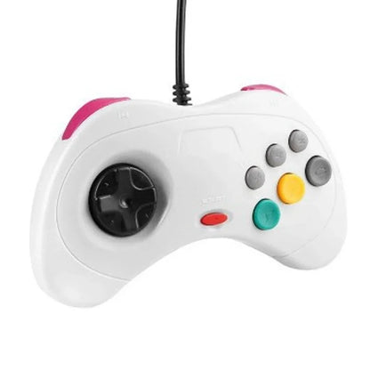 USB Classic Wired Game Gamepad for Segas Saturn System Style for PC/ Mac Gaming Controller