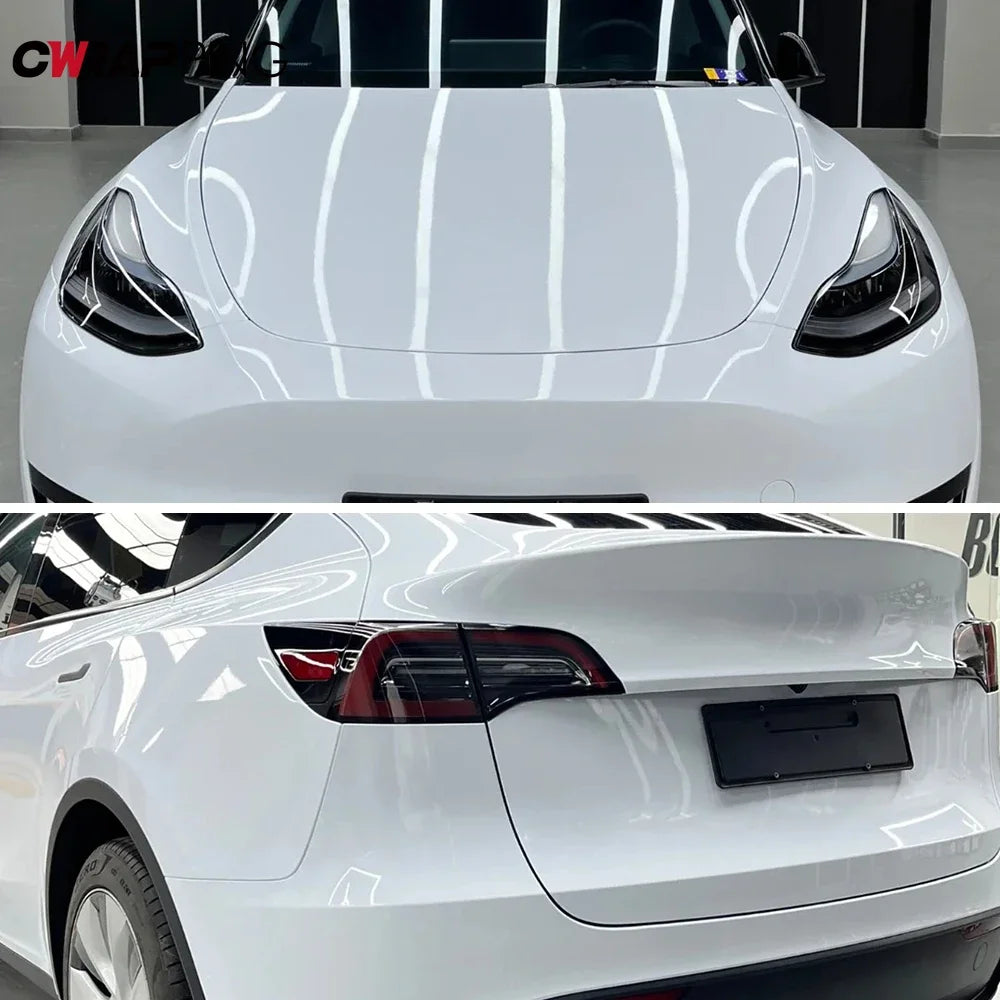 145cmx200cm Car Vinyl Wrap Hood Roof Cover for Car Tuning Accessories Custom Size Sticker Glossy White Auto Door Protective Film