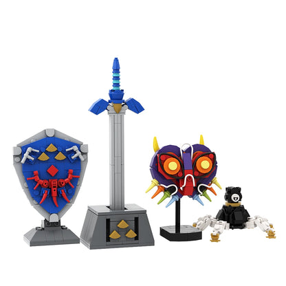 MOC Ideas Nintendoed Game Zeldaed Figures Dark Link Weapon Master Sword Hyrule Fantasy Building Blocks Juguetes Kid Toys Gift
