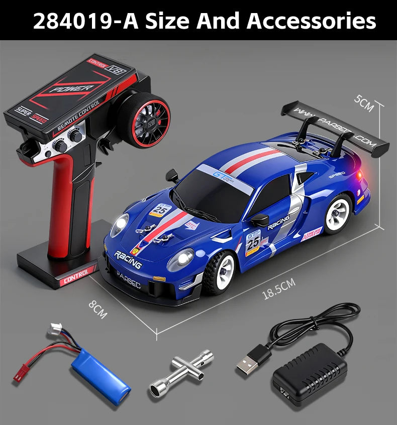 WLtoys 284019-A 284191 1:28 2.4G RC Car With LED Lights 4WD Gyro 30KM/H Remote Control Car Off-Road Drift Vehicle Toys For Kid