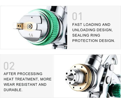 HVLP Professional Spray Gun 1.4/1.7/2.0/2.5mm Steel Nozzle Gravity Spray Gun Portable Car Paint Spray Gun DIY Spray Paint Kit