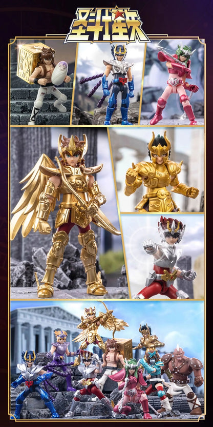 Original Blokees Gold Saint Action Figure Champion Saori Kido Seiya Mu Aiolia Assembly Figure Children Toys Birthday Gift
