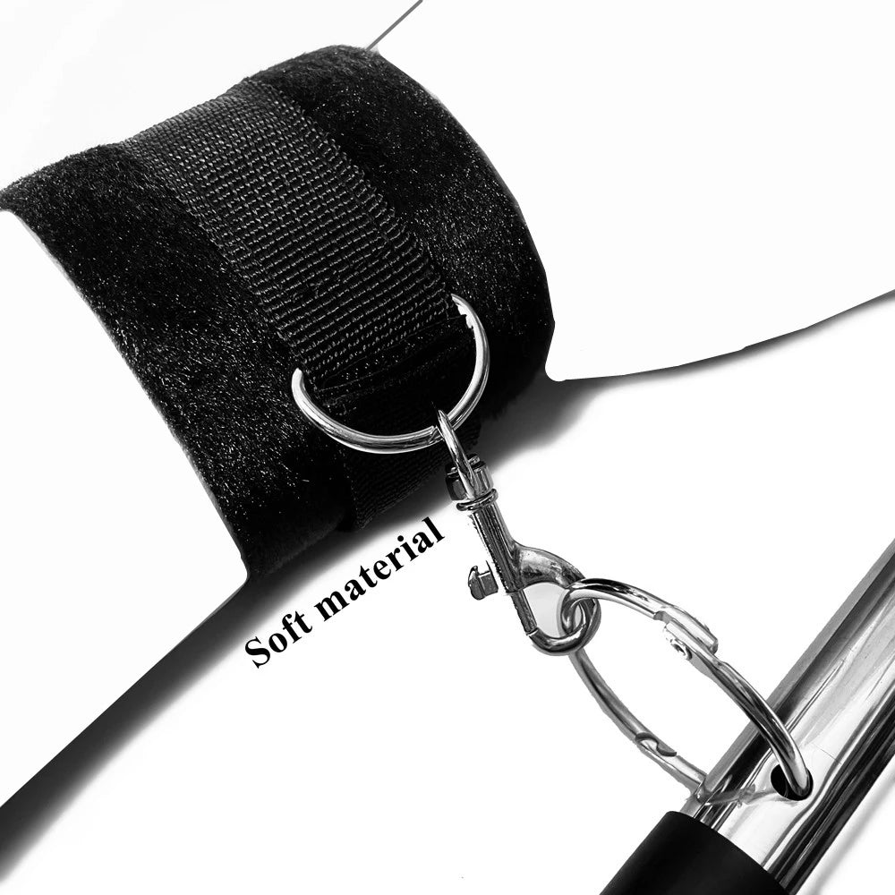Sex Spreader Bar Adult Handcuff BDSM Leg Restraint Collar Neck Leash Couple SM Slave Erotic Games Steel Bar Spreader Sex Toy Kit
