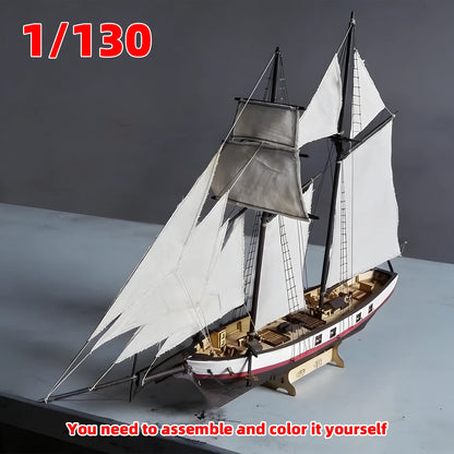 1/130 American Baltimore Schooner 2masted Schooner Harvey 1847 Line Classical Sailboat Ship Boat Galleon Wooden Scale Model Kit