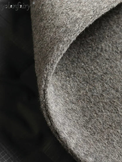 YOLANFAIRY 70% Wool Coat Men's Autumn Thick Down Jacket Men Double-sided Woolen Trench Coats Winter Jackets Abrigos Hombre FC