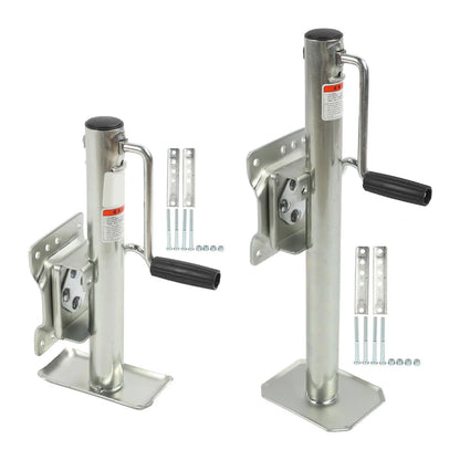 1200lbs Adjustable Trailer Jack with Wheel Side Rotation Handle Swivel Trailer Tongue Jack for ATV UTV Yacht Trailers RVs