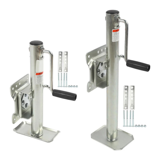 1200lbs Adjustable Trailer Jack with Wheel Side Rotation Handle Swivel Trailer Tongue Jack for ATV UTV Yacht Trailers RVs