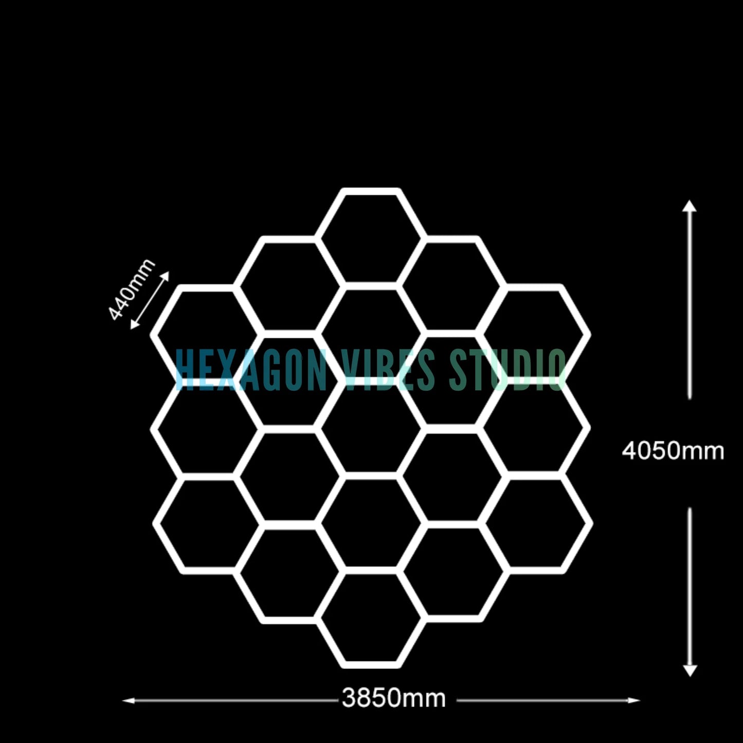Garage Hexagon LED Light 50000H 6500K Ultra Bright for Home Gym Barbershop Car Detailing Bar Basement Workshop Ceiling Lighting