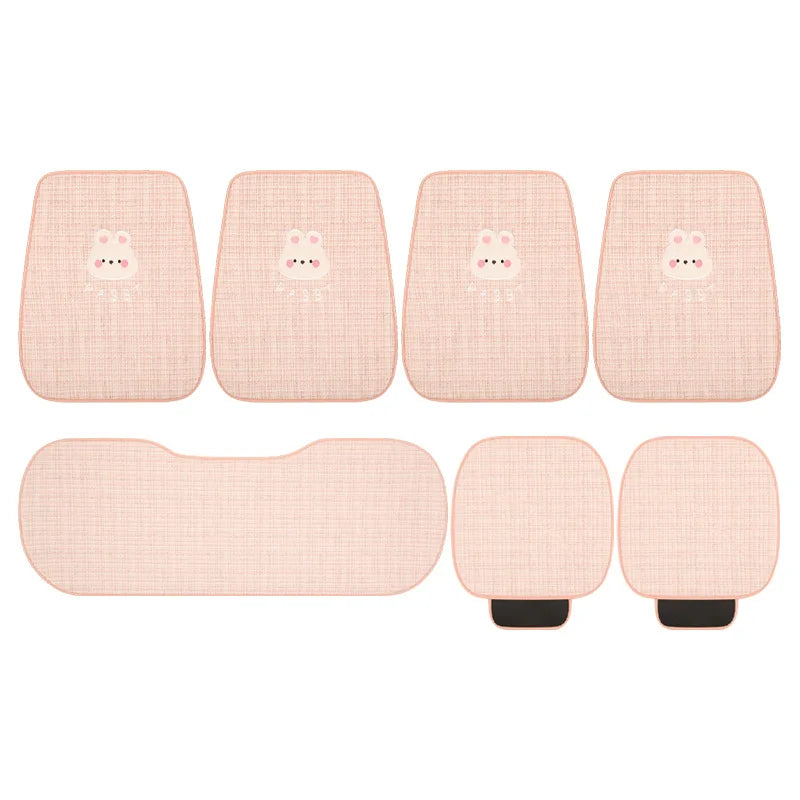 Bear Plush Seat Cushion Cover Universal Skin-Friendly Cute Soft Car Pillow Case Autumn Winter Decorative Seat Accessories