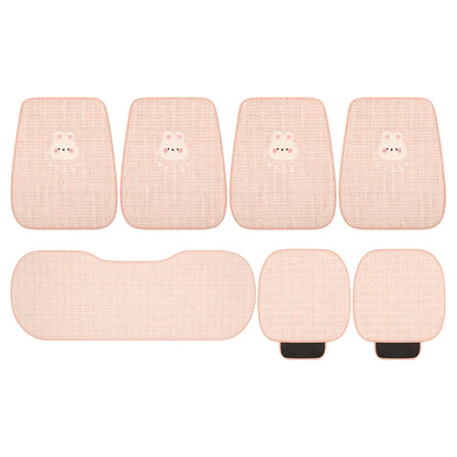 Bear Plush Seat Cushion Cover Universal Skin-Friendly Cute Soft Car Pillow Case Autumn Winter Decorative Seat Accessories