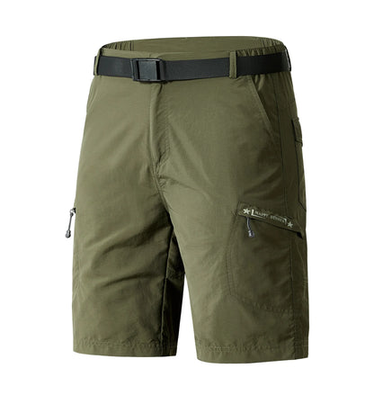 Men's Cargo Shorts Thin Loose Casual Workwear Man Summer Ice Silk Quick Dry Sporty Mid-Length Straight Leg Cotton Short Pants