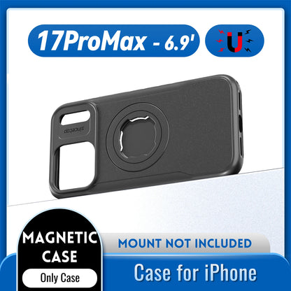 Quad-style Motocycle/Bike Magnetic Shockproof Case For iPhone 17 16 15 14 ProMax Charging Protective Cover with Lock-in Design