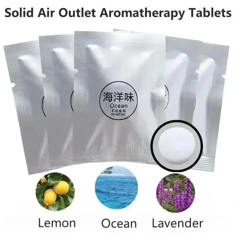 5-10PCS Car Air Vent Fragrances Flavor Diffuser Air Freshener Tablets Refill Solid Perfume Tablets Car Interior Accessories