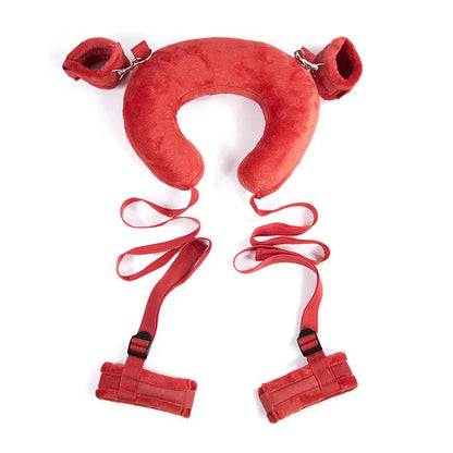 SM Astraddle Pillow, Restrain Sex Toy, Sex Toy Set (Complimentary Mouth Ball and Plush Eye Mask)