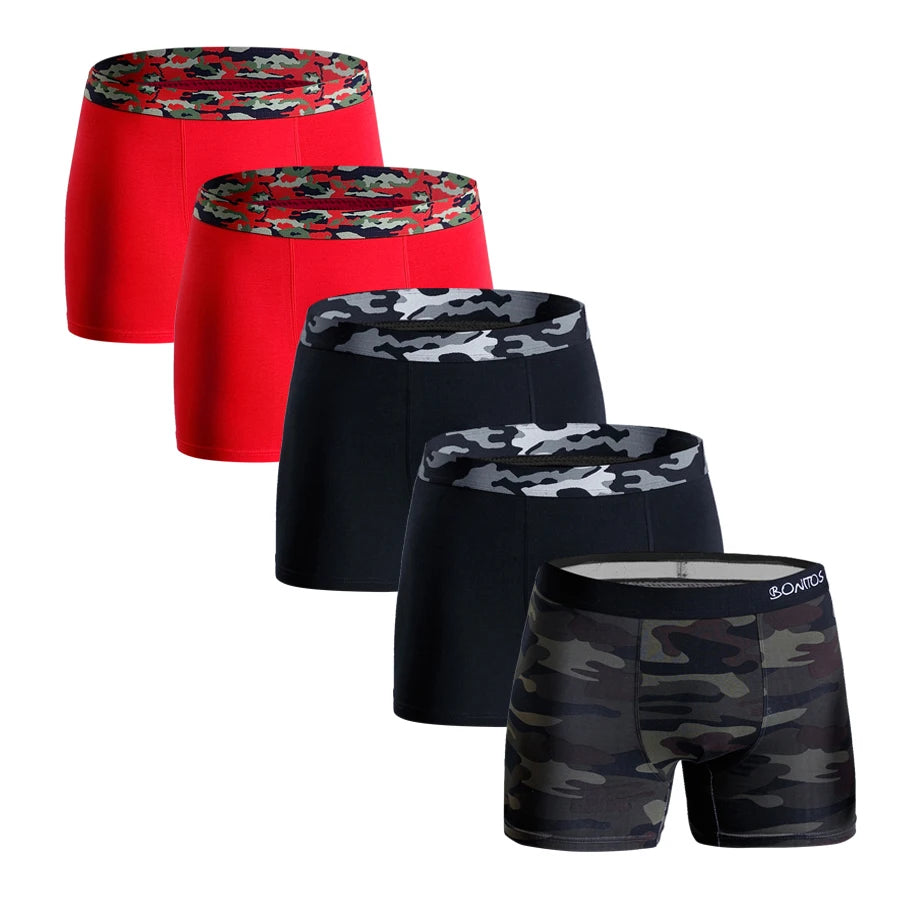 5pcs boxer shorts men sexy underwear for mens cotton boxers for man Men's panties custom underpants male calecon
