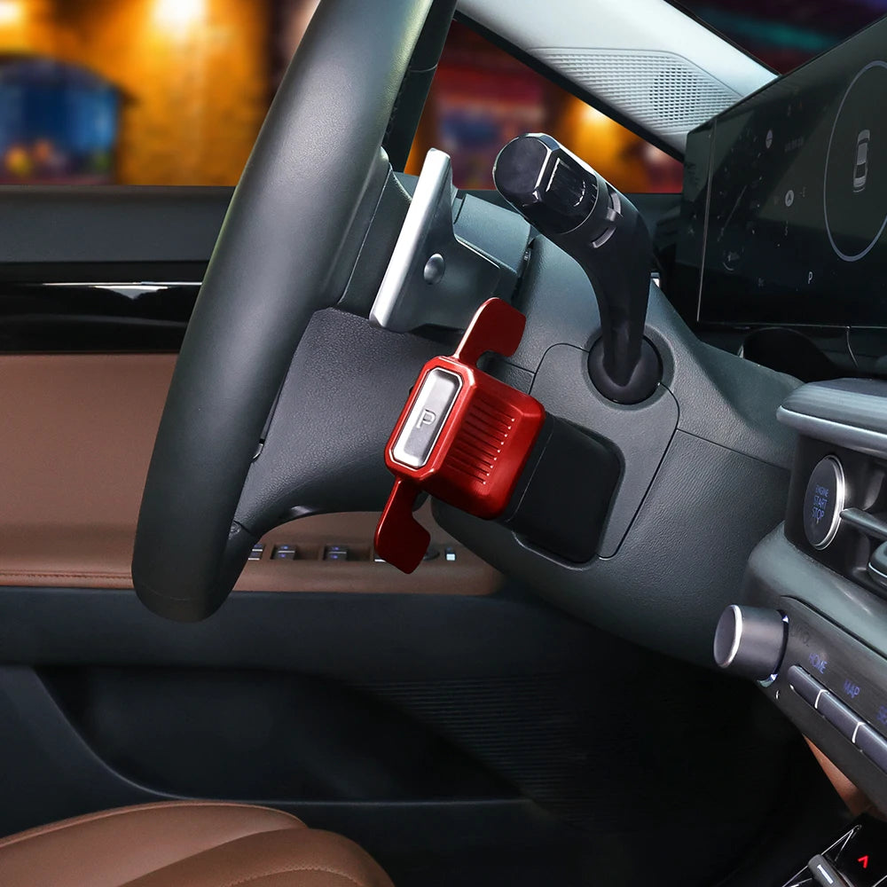 For Hyundai Santa FE/ Tucson /Kona /Sonata 2024-2026 Aluminum Steering Wheel Gear Shift Knob Assistor Button Cover Accessories