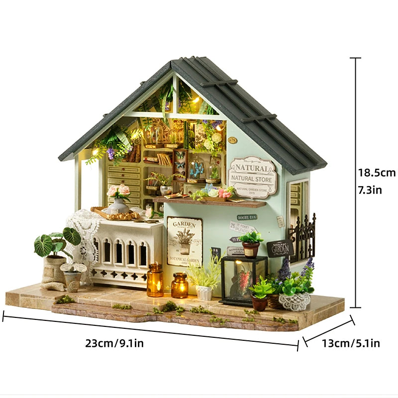3D Puzzle Doll House Assembly Building Model Kit DIY Mini Wooden DollHouse Making Room Toys Home Bedroom With Furniture Gifts