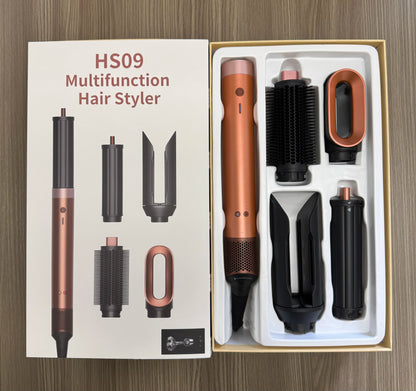 5 in 1  Detachable Airflow Hair Dryer Brush Comb Curler Straightening Brush Heat Control Styler for Smooth Hair anion