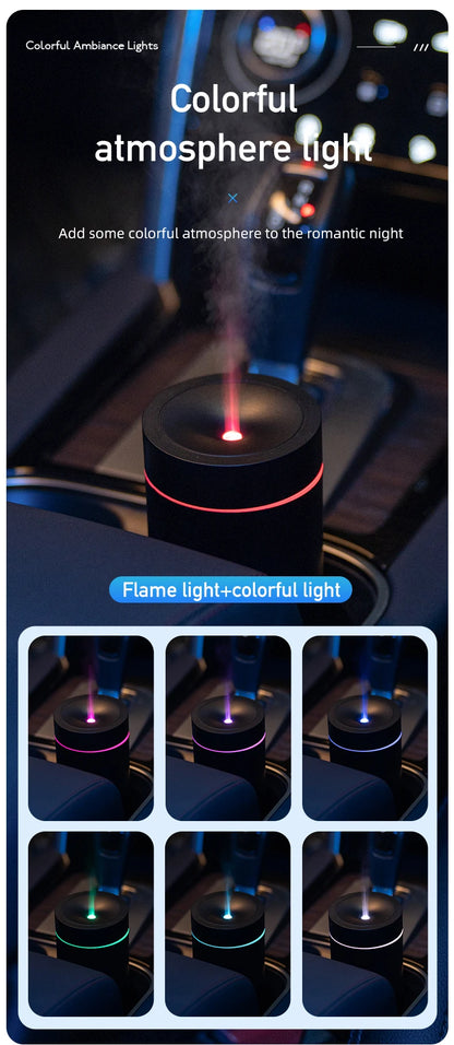 Colorful Car USB Mounted Diffuser Machine Mini Portable Automatic Spray Wireless Car Mounted Home Aromatherapy Humidifier