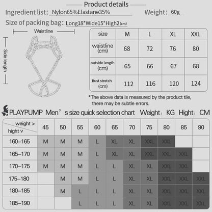 Fashion Harness Straps Body Bondage Costume Men Bra Sexy Underwear Nightclub Erotic Hollow Out Performance Tank Top Clothing