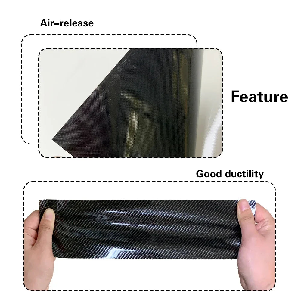 150cmx200cm Carbon Fiber Vinyl Film Car Hood Wrapping Sheet Roll Film Automobiles DIY for Car Hood Roof Stickers Accessories