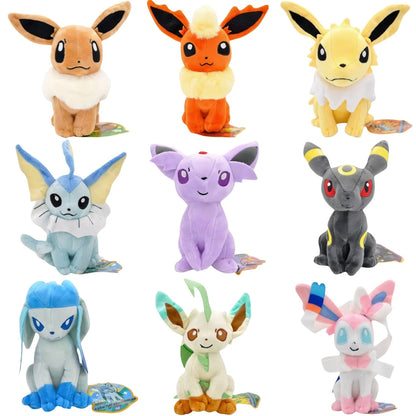 Whole set for sale Flareon Vaporeon Stuffed Doll Pokemon Umbreon Glaceon Leafeon Sylveon Scorbunny Ponyta Eevee Collection Plush