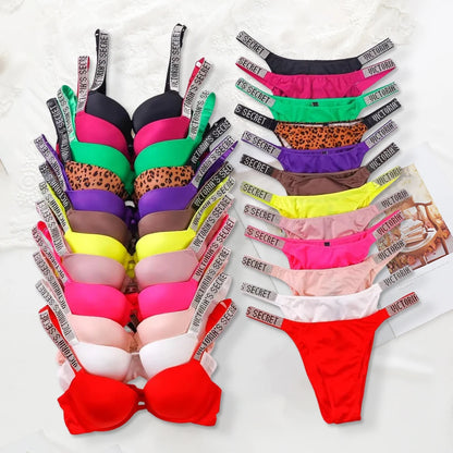 V Soft Versatile Shapewear Sexy Lingerie Bra and Panty Set Push Up Women's Fashion Lingerie Set Sexy Breathable