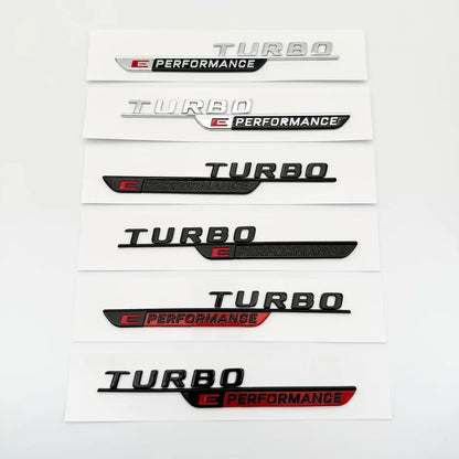 2024 New Letters Numbe TURBO E PERFORMANCE Emblem Car Fender Trim Badge Sticker For W206 C63s GLC63s Accessories
