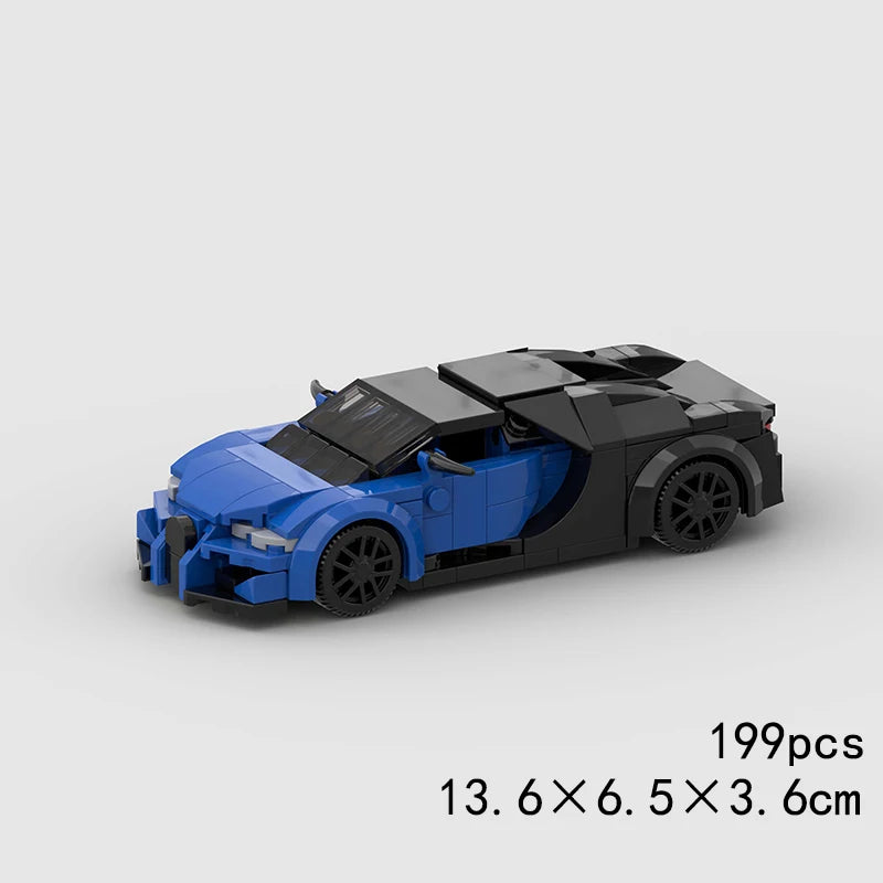 MOC Speed Sports Super Race Car Model Building Blocks Pickup Police Bricks City Racing Vehicle SUV Technical Rally Sport Toy