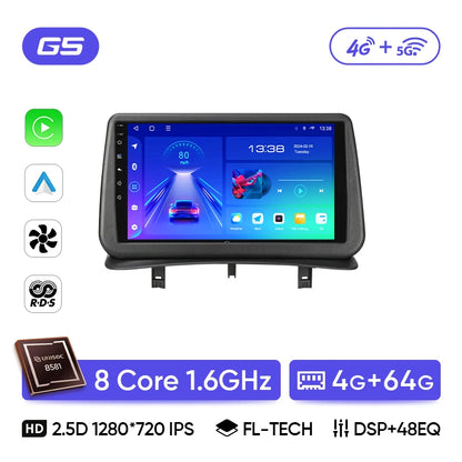 Ainavi Car Radio for Renault Clio 3 2005-2014 Wireless CarPlay Android Auto 4G Multimedia Player Navigation GPS 2din Autoradio